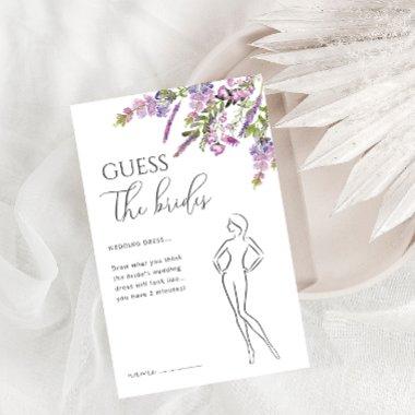 Watercolor Lavender Floral Bridal Shower Game