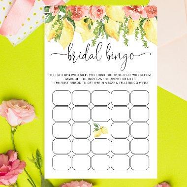 Watercolor Lemon  Bingo Game
