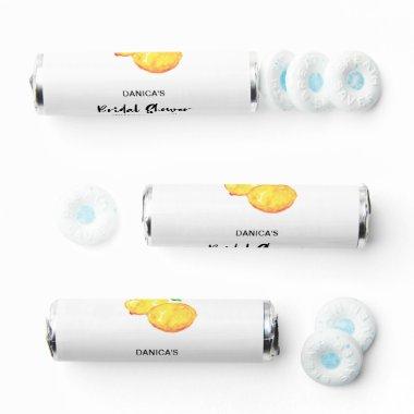 Watercolor Lemon Bridal Shower Custom Thank you Breath Savers® Mints