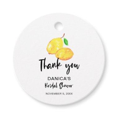 Watercolor Lemon  thank you simple Favor Tags
