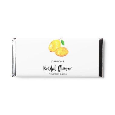 Watercolor Lemon Bridal Shower thank you simple Hershey Bar Favors