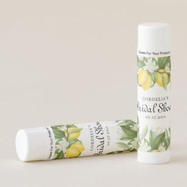 Watercolor Lemon Citrus Bridal Shower Favor Lip Balm