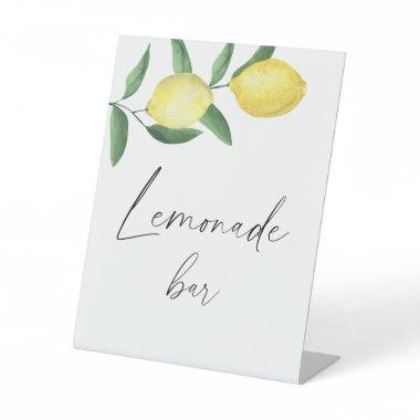 Watercolor lemon citrus modern - lemonade bar pedestal sign