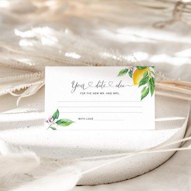 Watercolor lemon Date night ideas. Date jar Enclosure