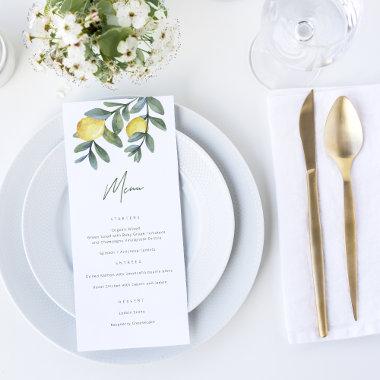Watercolor Lemon Main Squeeze  Menu