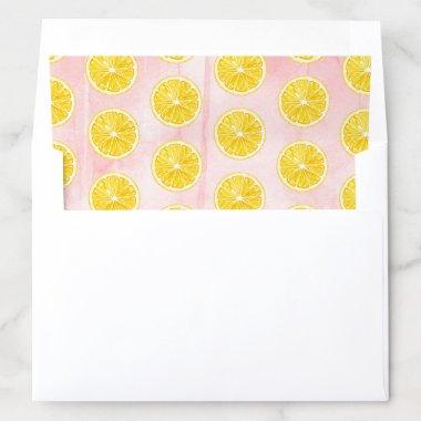 Watercolor Lemon Slices Envelope Liner