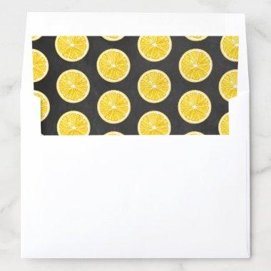 Watercolor Lemon Slices Envelope Liner