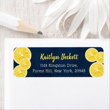 Watercolor Lemon Slices Label