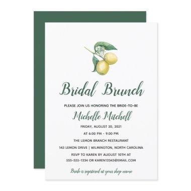 Watercolor Lemon Tree Branch | Bridal Brunch