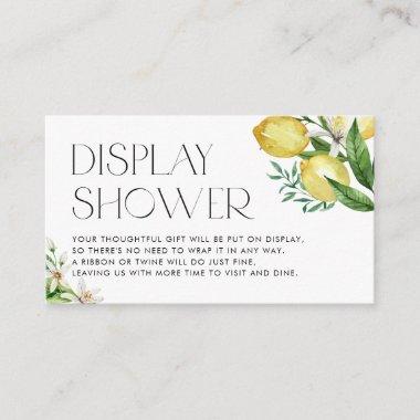 Watercolor Lemons and Blossoms Display Shower Enclosure Invitations
