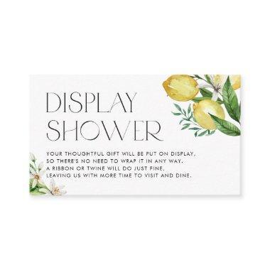 Watercolor Lemons and Blossoms Display Shower Enclosure Invitations