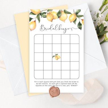 Watercolor lemons  bingo game