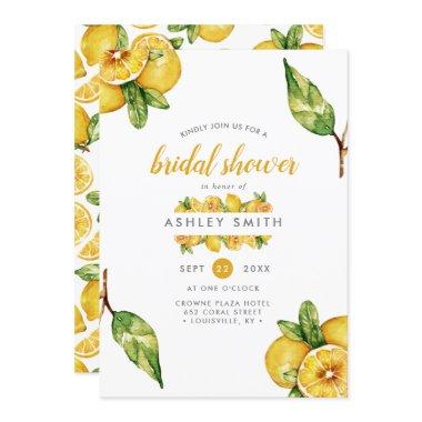 Watercolor Lemons Citrus Modern