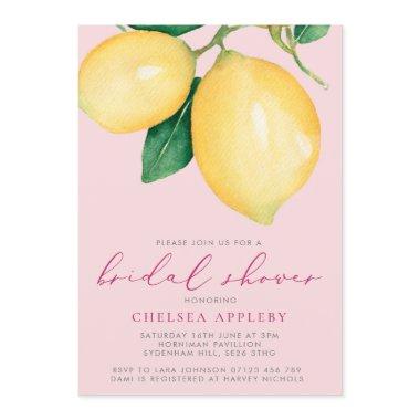 Watercolor Lemons & Pink
