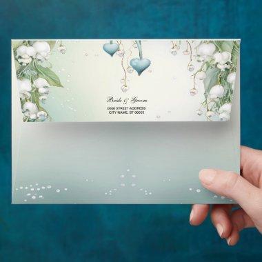 Watercolor Lily of the Valley Envelope