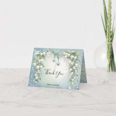Watercolor Lily of the Valley Thank You Invitations