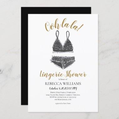 Watercolor Lingerie Shower Bridal Shower Invitations