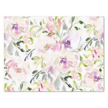 Watercolor loose expressive spring floral tissue paper