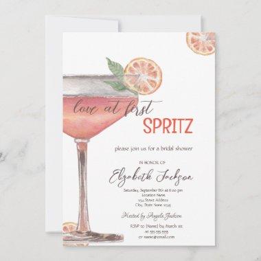 Watercolor Love at First Spritz Invitations