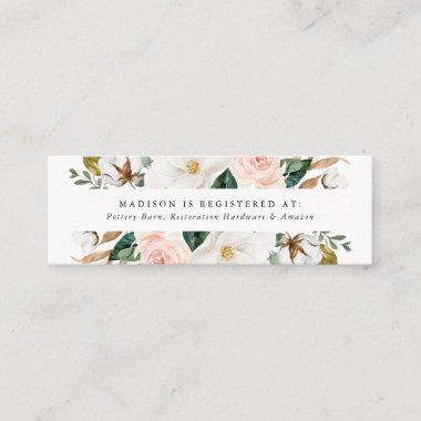 Watercolor Magnolias | Bridal Registry Invitations