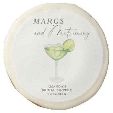 Watercolor Margs and Matrimony  Sugar Cookie