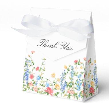 Watercolor Meadow Wildflower Boho  Favor Boxes