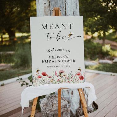 Watercolor Meant To Bee Bridal Shower Welcome Sign