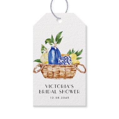 Watercolor Mediterranean Basket  Gift Tags