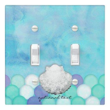 Watercolor Mermaid Scales Custom Bedroom Decor Light Switch Cover