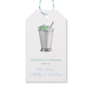 Watercolor Mint Julep Horse Race Wedding Shower Gift Tags