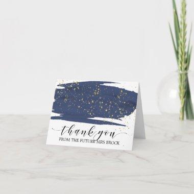 Watercolor Navy and Gold Future Mrs Thank You