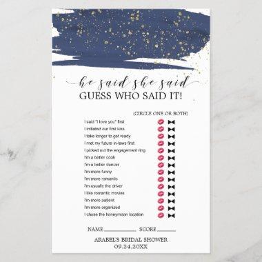 Watercolor Navy and Gold Wedding Word Search Game
