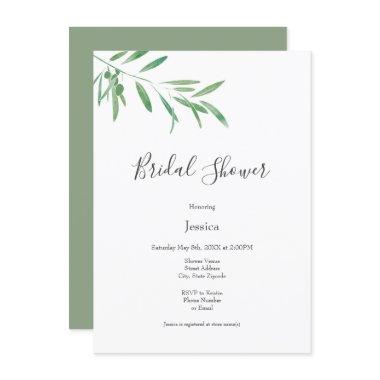 Watercolor Olive Branch Invitations