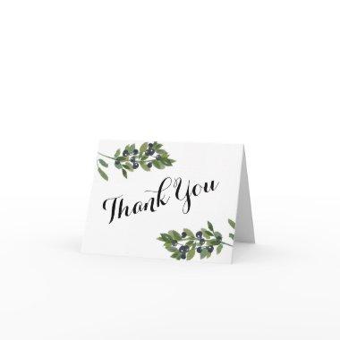 Watercolor Olive Orchard Wedding Thank You