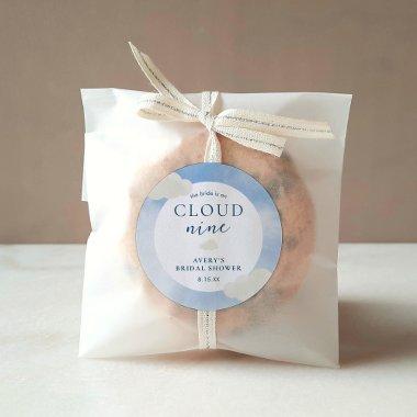 Watercolor On Cloud 9  Favors Classic Round Sticker