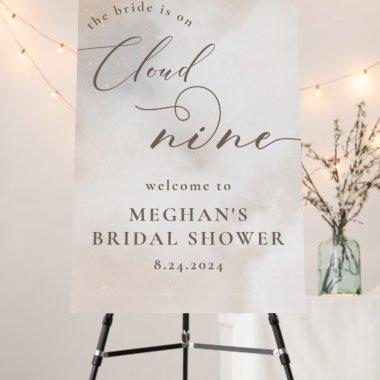 Watercolor On Cloud 9 Bridal Shower Welcome Foam Board