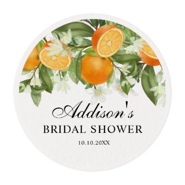 Watercolor Orange Blossom  Edible Frosting Rounds