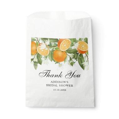 Watercolor Orange Blossom  Thank You Favor Bag