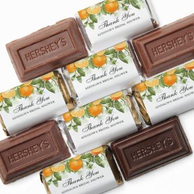 Watercolor Orange Blossom Bridal Shower Thank You Hershey's Miniatures