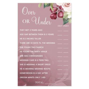 Watercolor Over or Under  game  Flyer