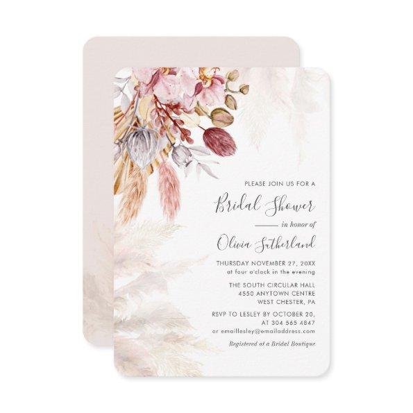 Watercolor Pampas Grass Boho  Note