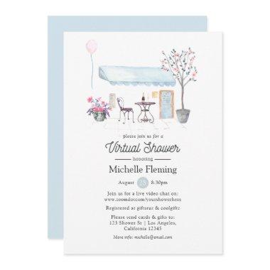 Watercolor Paris Virtual Baby or Bridal Shower Invitations