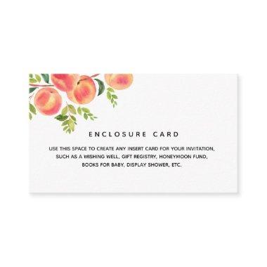 Watercolor Peaches Enclosure Invitations