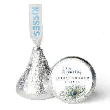 Watercolor Peacock Feather Bridal Shower Hershey®'s Kisses®