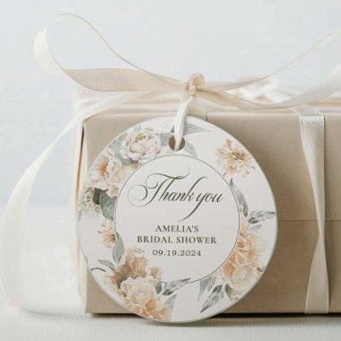 Watercolor pearls and prosecco  favor Favor Tags