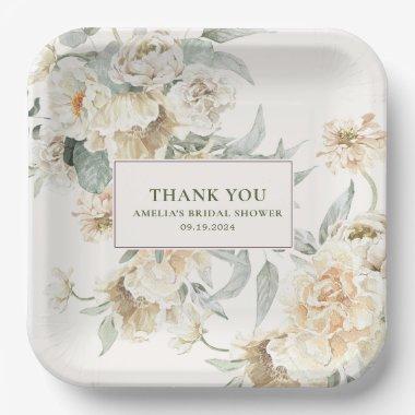 Watercolor pearls and prosecco  Paper Plates