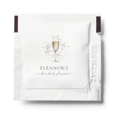 Watercolor Pearls & Prosecco Bridal Shower Hand Sanitizer Packet