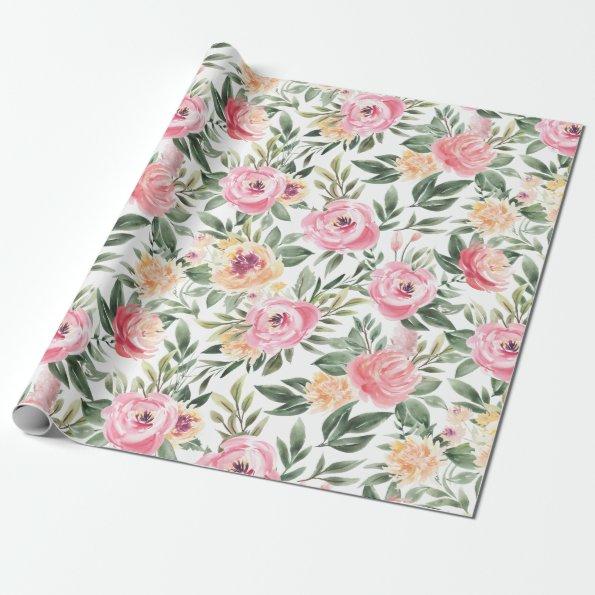 Watercolor Peony Wrapping Paper