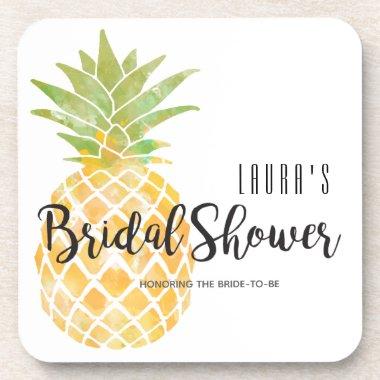 Watercolor Pineapple Stencil | Bridal Shower Beverage Coaster