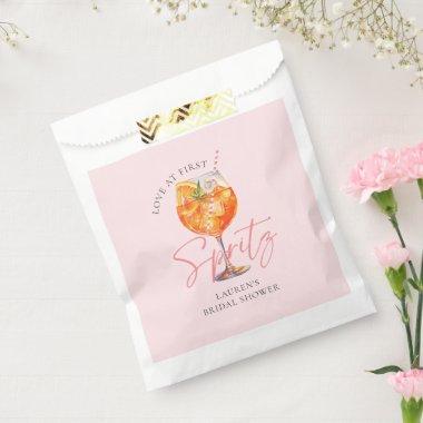 Watercolor Pink Aperol Spritz  Favor Bag